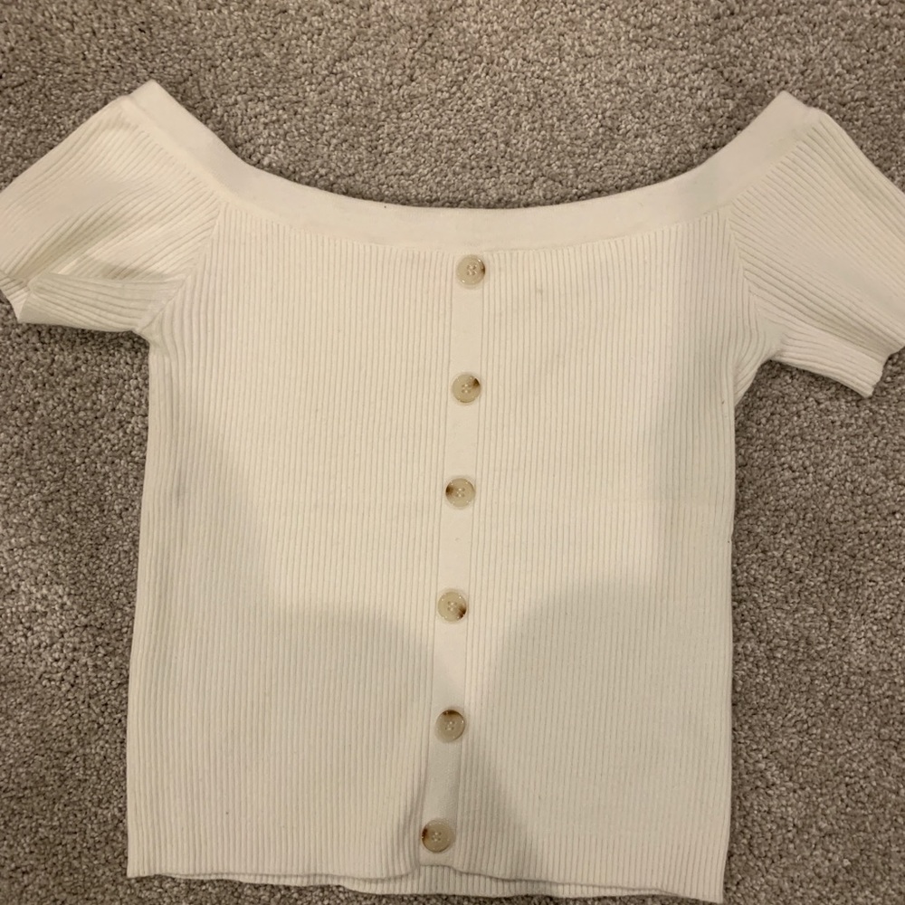 PacSun white button top